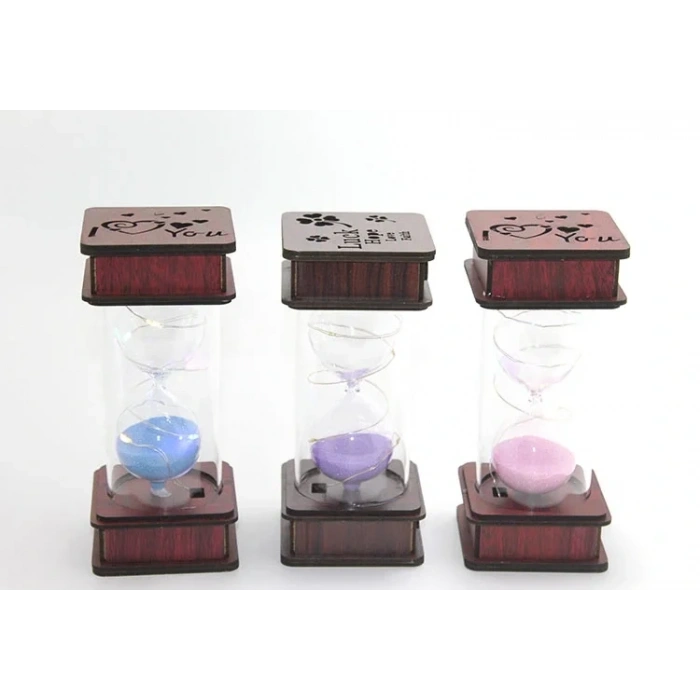 USLUCAN ALIŞVERİŞ Ahşap Ledli Kum Saati Model 1