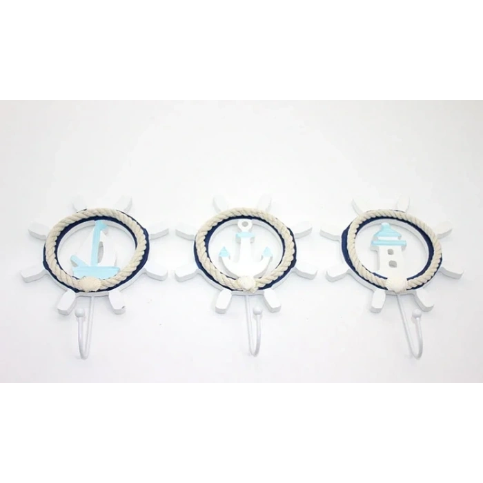 USLUCAN ALIŞVERİŞ Ahşap Marin Dümenli Askılık