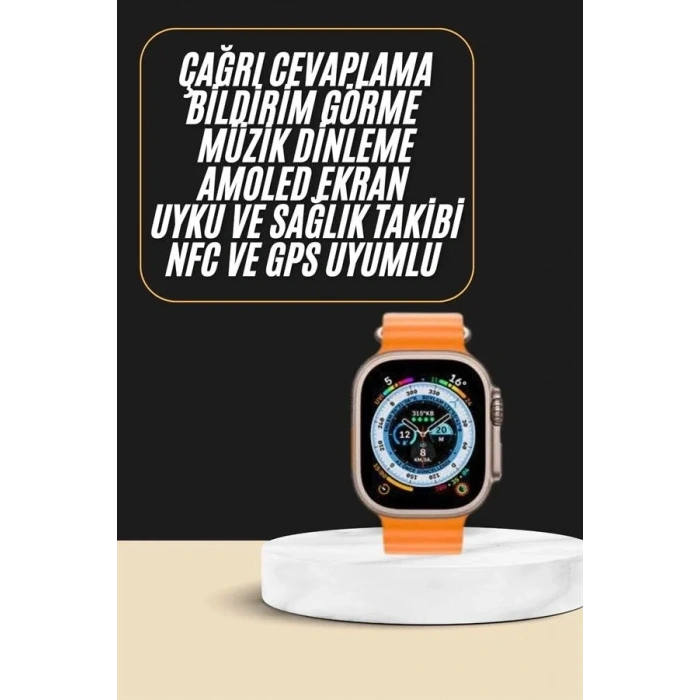 USLUCAN ALIŞVERİŞ Akıllı Saat Amoled Ekran Bluetooth Bağlantılı Özel Tasarım Unısex
