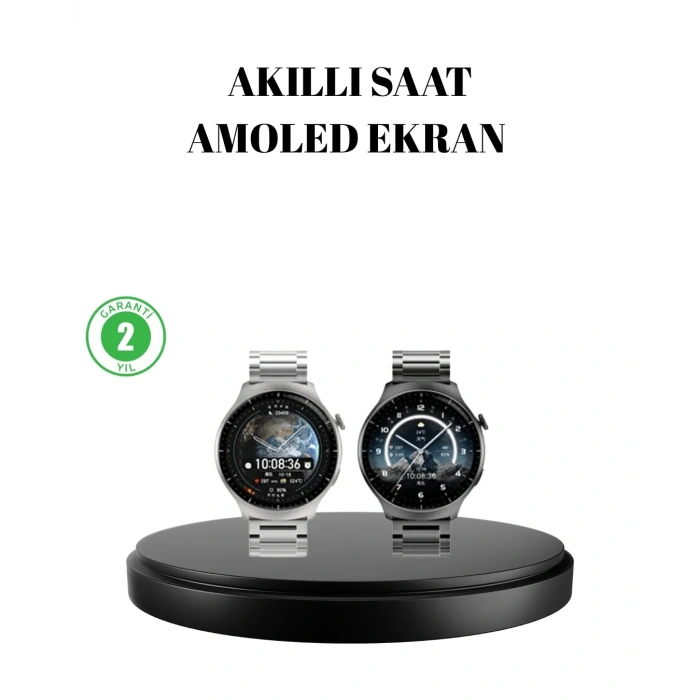 USLUCAN ALIŞVERİŞ Akıllı Saat NFC – Bluetooth Arama ve Kablosuz Şarj Özellikli
