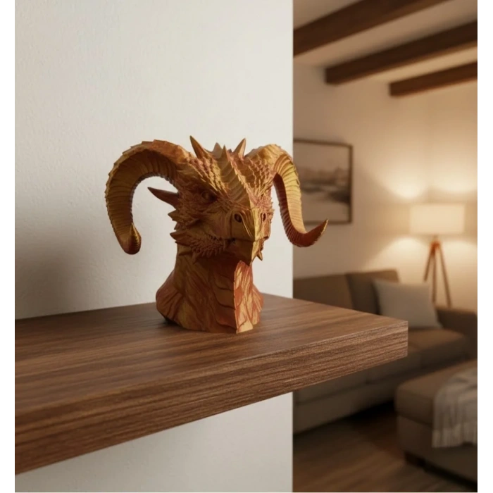 USLUCAN ALIŞVERİŞ Altın Kırmızı Ejderha Figürü