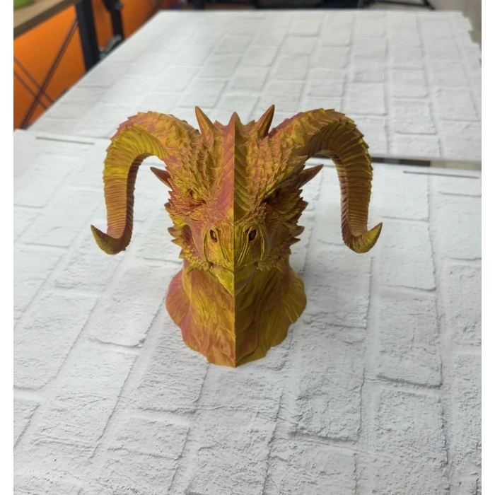 USLUCAN ALIŞVERİŞ Altın Kırmızı Ejderha Figürü