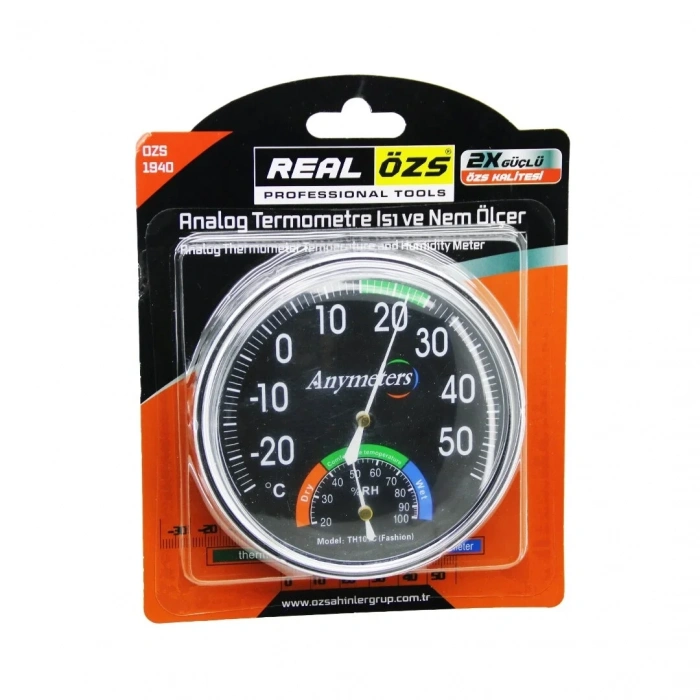 USLUCAN ALIŞVERİŞ ANALOG TERMOMETRE ISI NEM ÖLÇER ANYMETERS