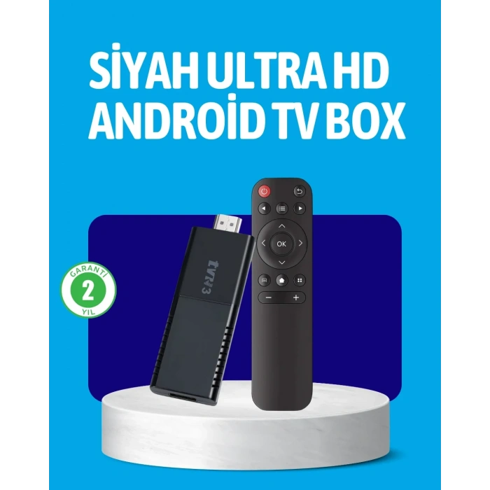 USLUCAN ALIŞVERİŞ Android TV Stick 2GB RAM 16GB Depolama Kapasiteli
