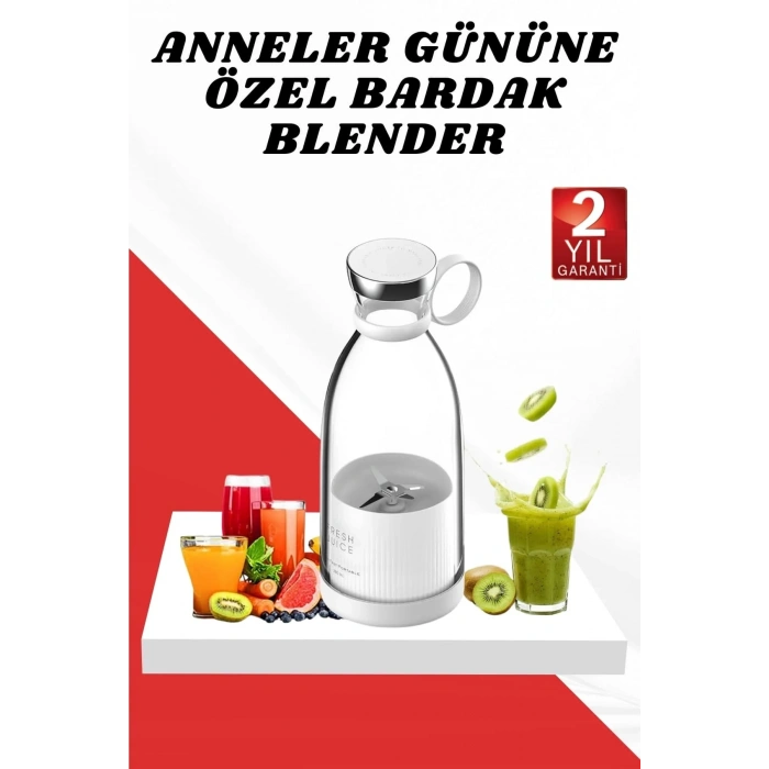 USLUCAN ALIŞVERİŞ Anneler Gününe Özel Hediye Bardak Blender Paslanmaz Çelik Bıçaklı