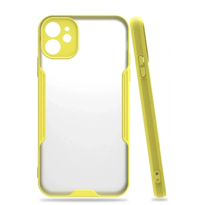 USLUCAN ALIŞVERİŞ Apple iPhone 11 Kılıf Platin Silikon - Sarı