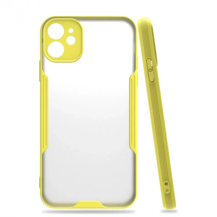 USLUCAN ALIŞVERİŞ Apple iPhone 11 Kılıf Platin Silikon - Sarı