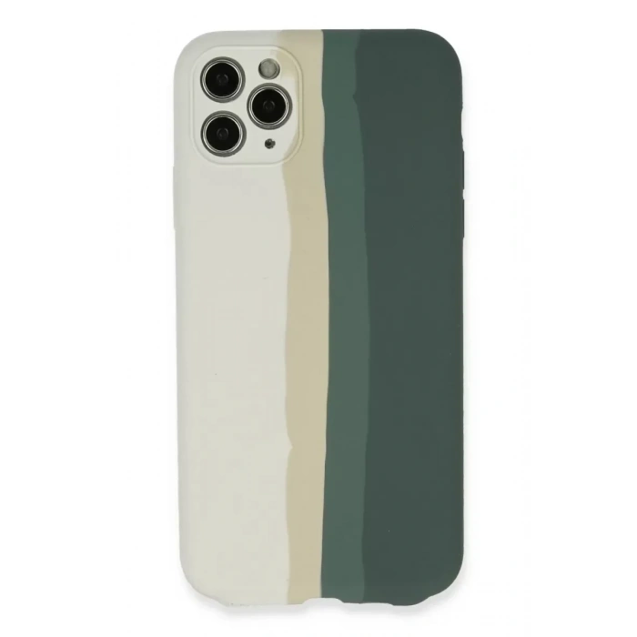USLUCAN ALIŞVERİŞ Apple iPhone 11 Pro Kılıf Ebruli Lansman Silikon - Beyaz-Gri
