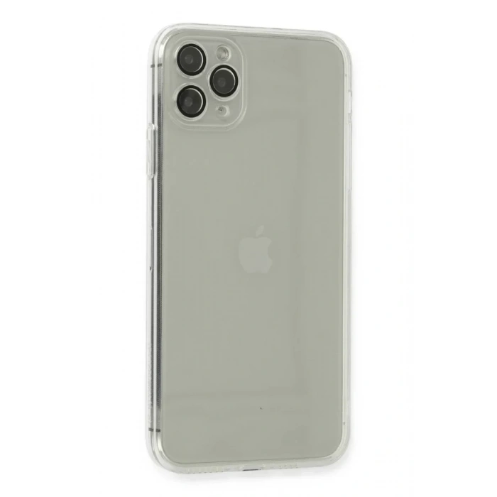 USLUCAN ALIŞVERİŞ Apple iPhone 11 Pro Max Kılıf Fly Lens Silikon - Şeffaf