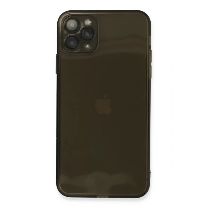 USLUCAN ALIŞVERİŞ Apple iPhone 11 Pro Max Kılıf Fly Lens Silikon - Siyah