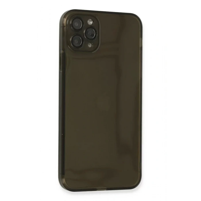 USLUCAN ALIŞVERİŞ Apple iPhone 11 Pro Max Kılıf Fly Lens Silikon - Siyah