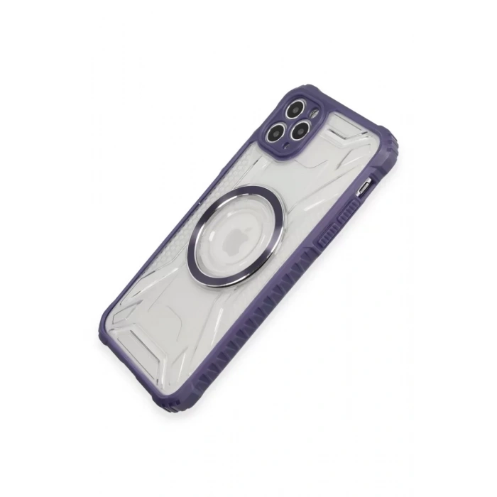 USLUCAN ALIŞVERİŞ Apple iPhone 11 Pro Max Kılıf Prag Magneticsafe Kapak - Derin Mor