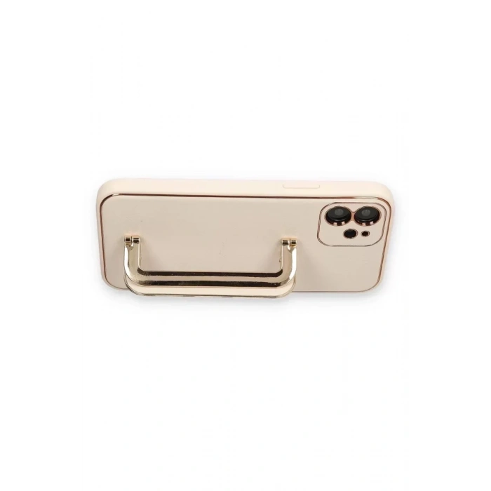 USLUCAN ALIŞVERİŞ Apple iPhone 12 Kılıf Coco Elit Kapak - Gold