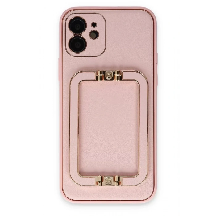 USLUCAN ALIŞVERİŞ Apple iPhone 12 Kılıf Coco Elit Kapak - Pembe