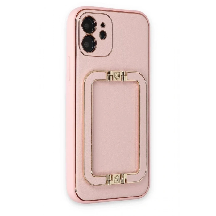 USLUCAN ALIŞVERİŞ Apple iPhone 12 Kılıf Coco Elit Kapak - Pembe