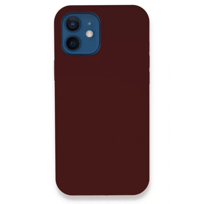 USLUCAN ALIŞVERİŞ Apple iPhone 12 Kılıf Lansman Legant Silikon - Bordo