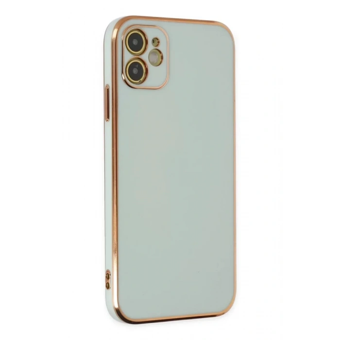 USLUCAN ALIŞVERİŞ Apple iPhone 12 Kılıf Volet Silikon - Açık Yeşil