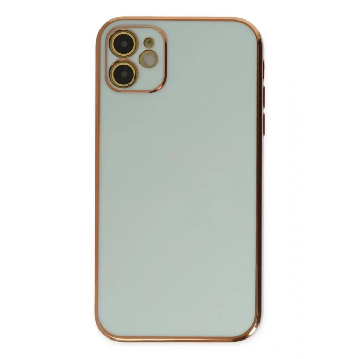 USLUCAN ALIŞVERİŞ Apple iPhone 12 Kılıf Volet Silikon - Açık Yeşil
