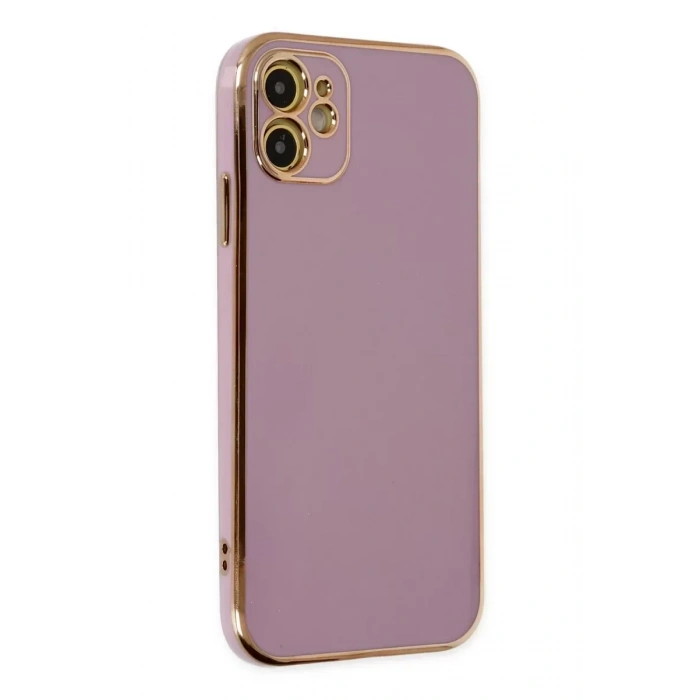 USLUCAN ALIŞVERİŞ Apple iPhone 12 Kılıf Volet Silikon - Mor