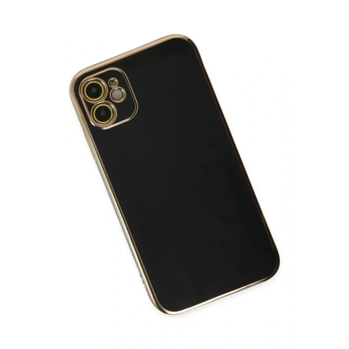USLUCAN ALIŞVERİŞ Apple iPhone 12 Kılıf Volet Silikon - Siyah