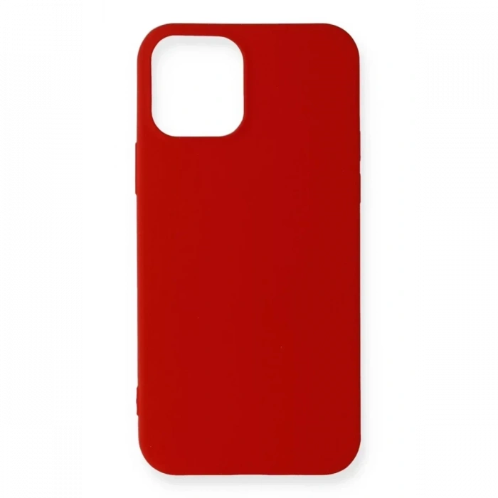 USLUCAN ALIŞVERİŞ Apple iPhone 12 Mini Kılıf First Silikon - Koyu Kırmızı