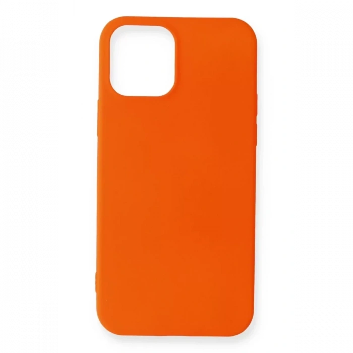 USLUCAN ALIŞVERİŞ Apple iPhone 12 Mini Kılıf First Silikon - Turuncu