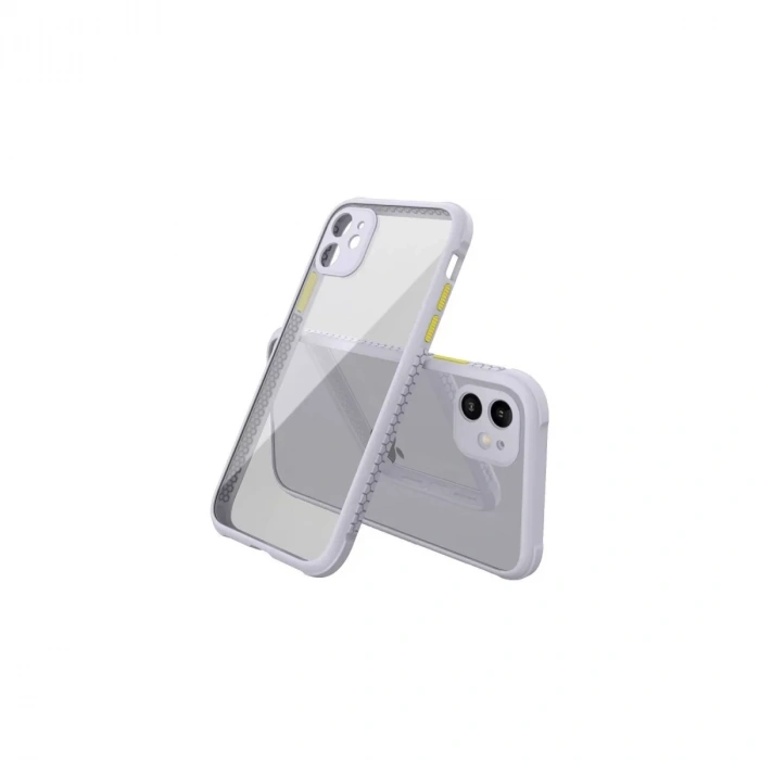 USLUCAN ALIŞVERİŞ Apple iPhone 12 Mini Kılıf Miami Şeffaf Silikon - Lila