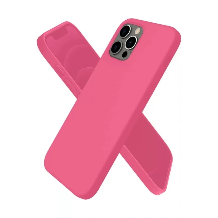 USLUCAN ALIŞVERİŞ Apple iPhone 12 Pro Kılıf First Silikon - Pembe