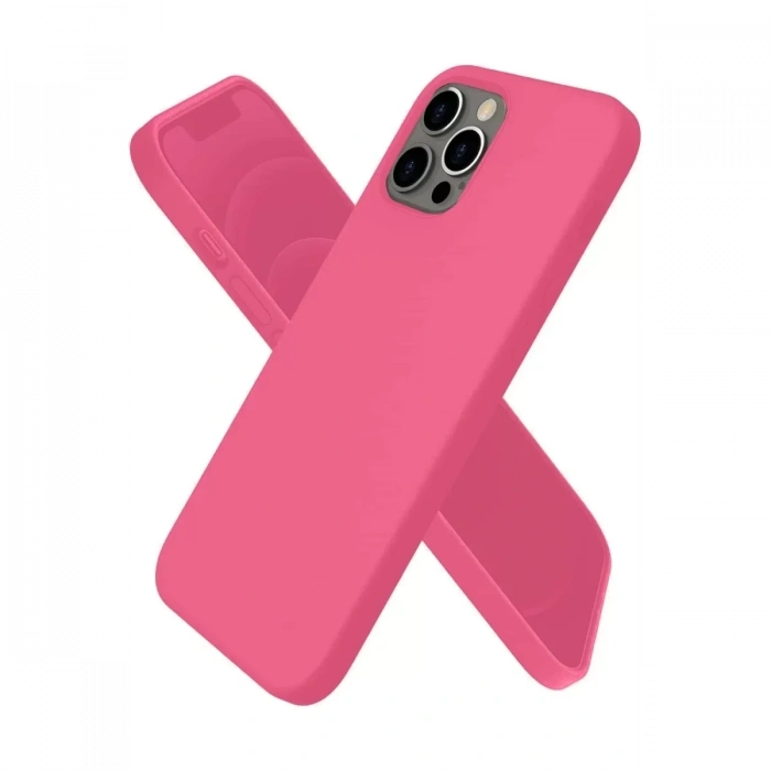 USLUCAN ALIŞVERİŞ Apple iPhone 12 Pro Kılıf First Silikon - Pembe