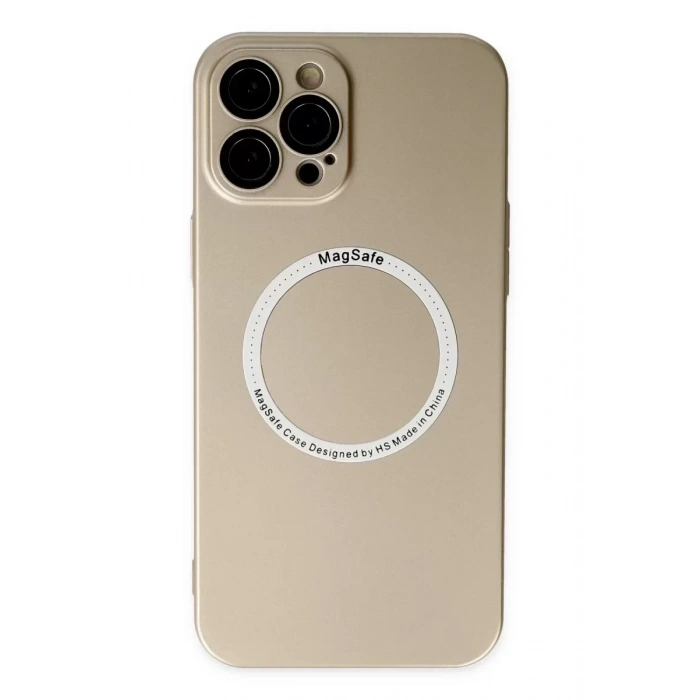 USLUCAN ALIŞVERİŞ Apple iPhone 12 Pro Kılıf Jack Magneticsafe Lens Silikon - Gold