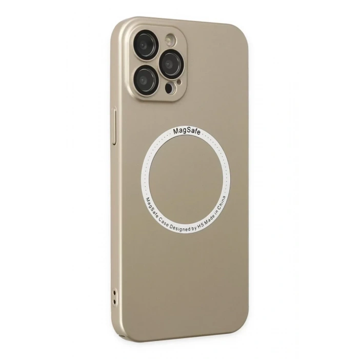 USLUCAN ALIŞVERİŞ Apple iPhone 12 Pro Kılıf Jack Magneticsafe Lens Silikon - Gold