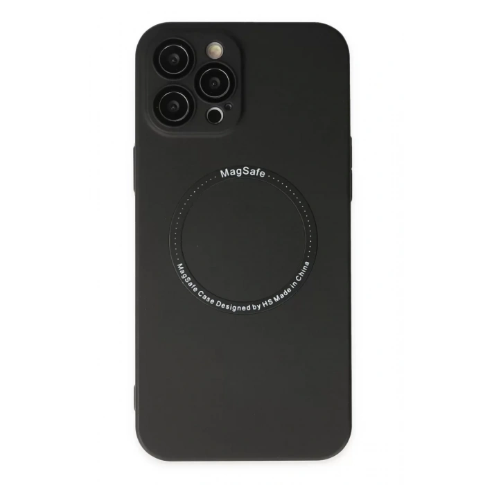 USLUCAN ALIŞVERİŞ Apple iPhone 12 Pro Kılıf Jack Magneticsafe Lens Silikon - Siyah