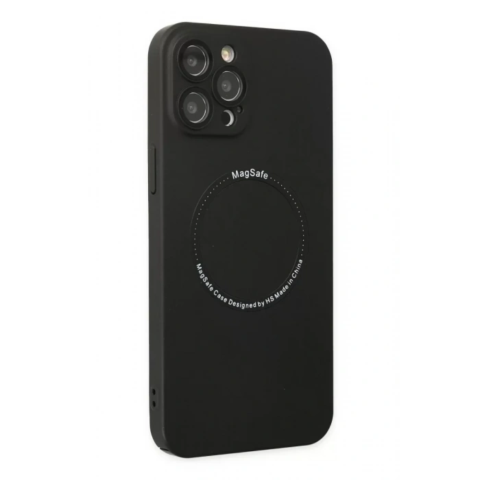 USLUCAN ALIŞVERİŞ Apple iPhone 12 Pro Kılıf Jack Magneticsafe Lens Silikon - Siyah