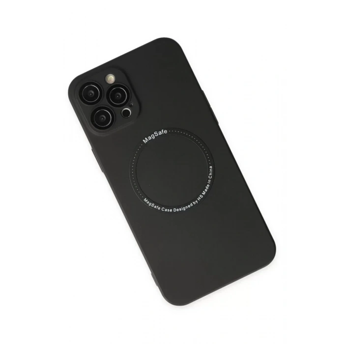 USLUCAN ALIŞVERİŞ Apple iPhone 12 Pro Kılıf Jack Magneticsafe Lens Silikon - Siyah