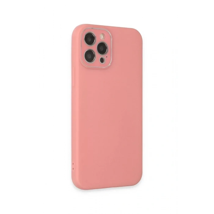 USLUCAN ALIŞVERİŞ Apple iPhone 12 Pro Kılıf Lansman Glass Kapak - Pembe