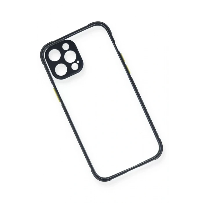 USLUCAN ALIŞVERİŞ Apple iPhone 12 Pro Kılıf Miami Şeffaf Silikon - Lacivert