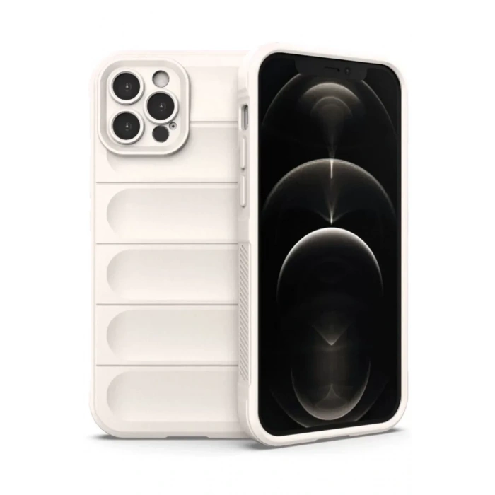USLUCAN ALIŞVERİŞ Apple iPhone 12 Pro Kılıf Optimum Silikon - Krem