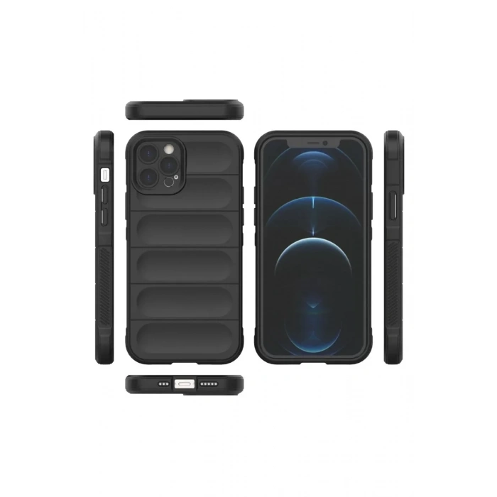 USLUCAN ALIŞVERİŞ Apple iPhone 12 Pro Kılıf Optimum Silikon - Siyah