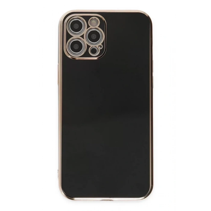 USLUCAN ALIŞVERİŞ Apple iPhone 12 Pro Kılıf Volet Silikon - Siyah