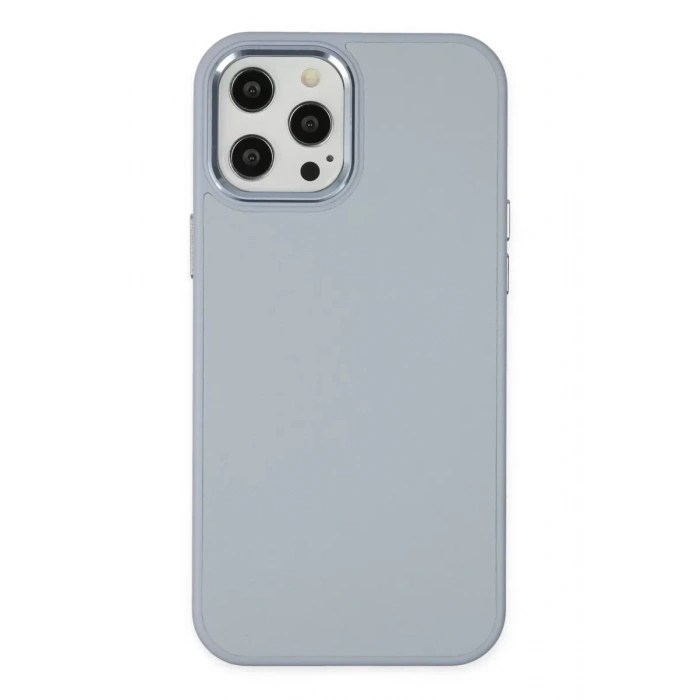 USLUCAN ALIŞVERİŞ Apple iPhone 12 Pro Max Kılıf Asya Deri Silikon - Sierra Blue