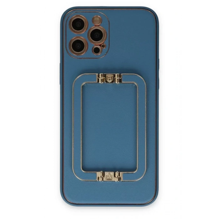USLUCAN ALIŞVERİŞ Apple iPhone 12 Pro Max Kılıf Coco Elit Kapak - Mavi