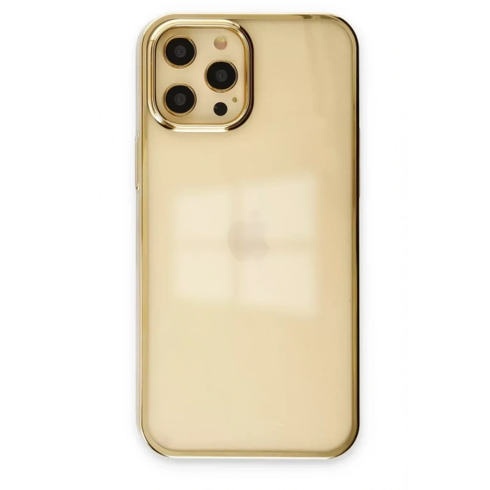 USLUCAN ALIŞVERİŞ Apple iPhone 12 Pro Max Kılıf Element Silikon - Gold