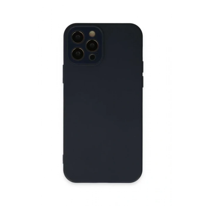USLUCAN ALIŞVERİŞ Apple iPhone 12 Pro Max Kılıf Lansman Glass Kapak - Lacivert
