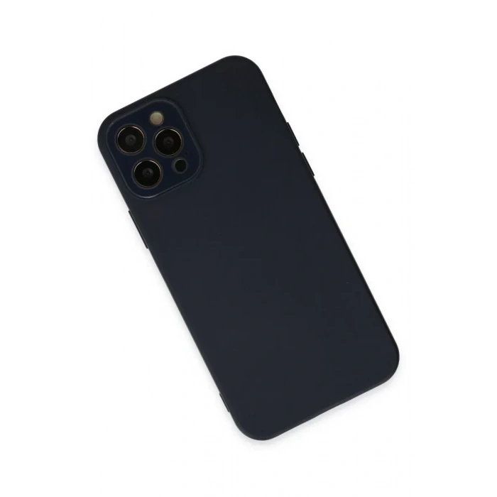 USLUCAN ALIŞVERİŞ Apple iPhone 12 Pro Max Kılıf Lansman Glass Kapak - Lacivert