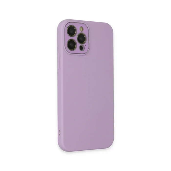 USLUCAN ALIŞVERİŞ Apple iPhone 12 Pro Max Kılıf Lansman Glass Kapak - Lila