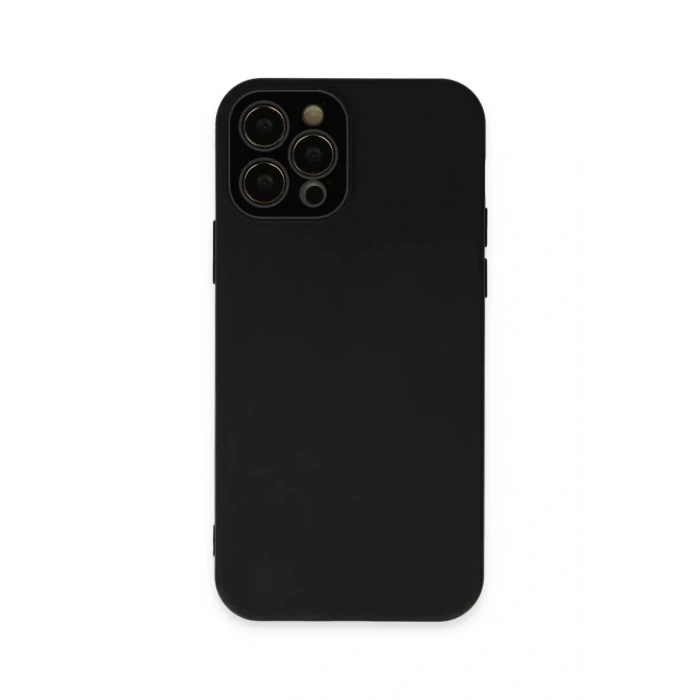 USLUCAN ALIŞVERİŞ Apple iPhone 12 Pro Max Kılıf Lansman Glass Kapak - Siyah