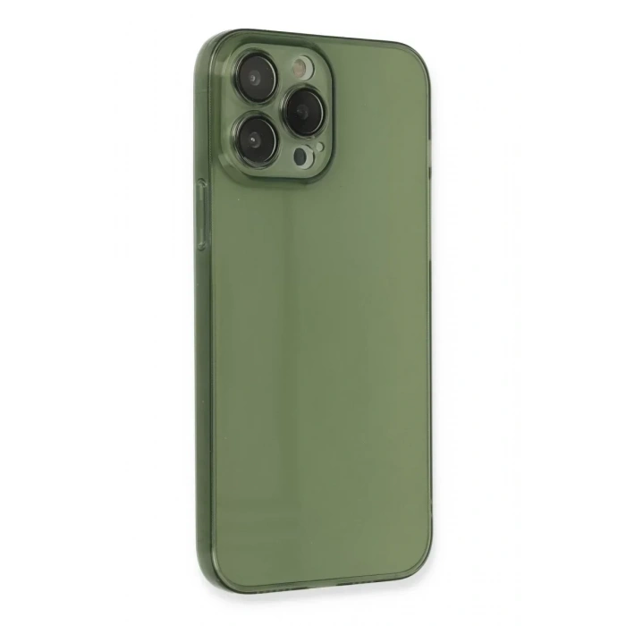 USLUCAN ALIŞVERİŞ Apple iPhone 13 Pro Kılıf Fly Lens Silikon - Yeşil