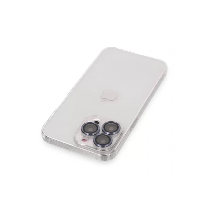 USLUCAN ALIŞVERİŞ Apple iPhone 13 Pro Kılıf Luko Lens Silikon - Sierra Blue