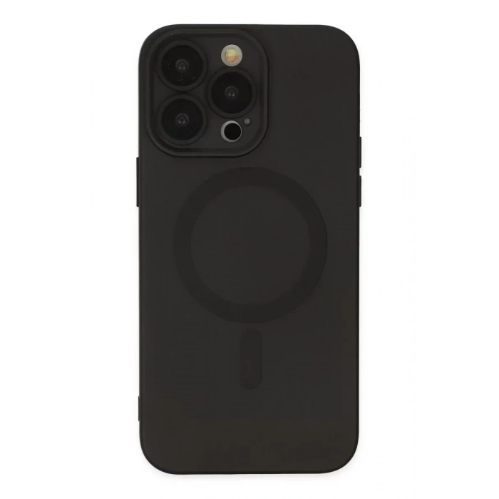 USLUCAN ALIŞVERİŞ Apple iPhone 13 Pro Kılıf Moshi Lens Magneticsafe Silikon - Siyah