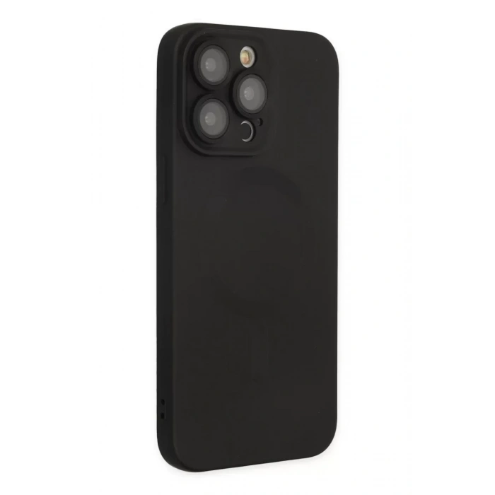 USLUCAN ALIŞVERİŞ Apple iPhone 13 Pro Kılıf Moshi Lens Magneticsafe Silikon - Siyah